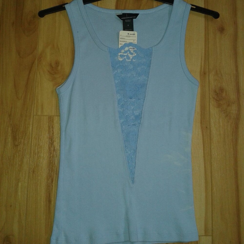 Lace insert stretch cami